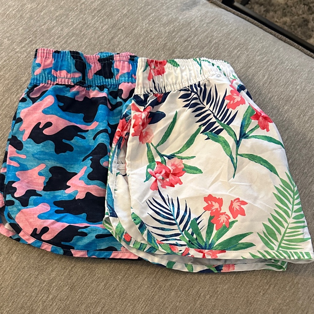 Kanu Surf Kids' Blue Camo and Floral Swim Coverups